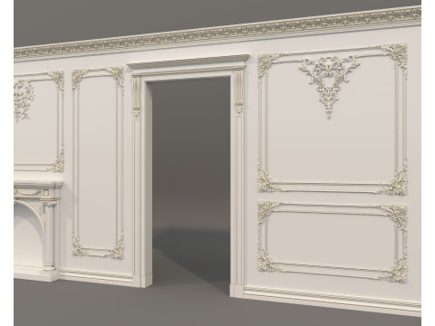 Wall Molding in Classic French style 46 Modelo 3D