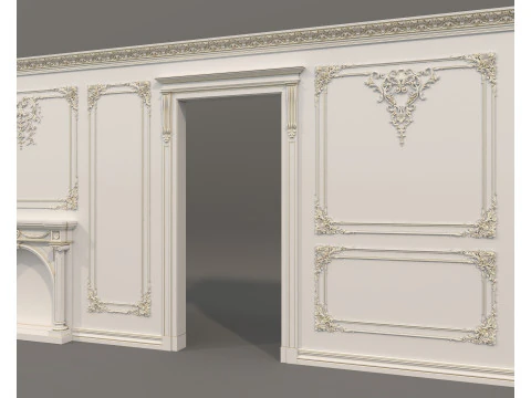 Wall Molding in Classic French style 46 3D Model