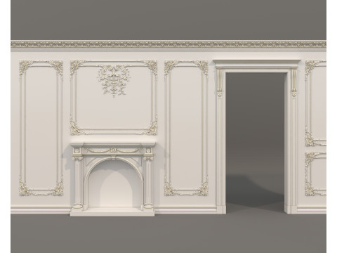 Wall Molding in Classic French style 46 Modelo 3D