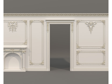 Wall Molding in Classic French style 46 Modelo 3D