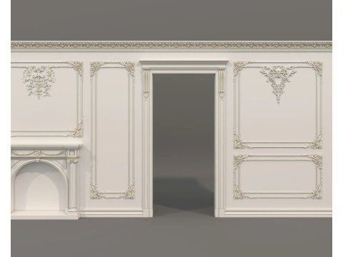Wall Molding in Classic French style 46 3D Model