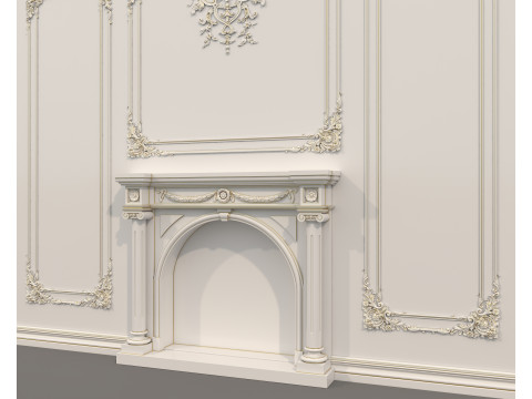 Wall Molding in Classic French style 46 Modelo 3D