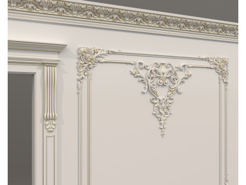 Wall Molding in Classic French style 46 Modelo 3D