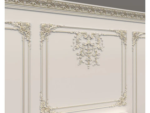 Wall Molding in Classic French style 46 3D Model