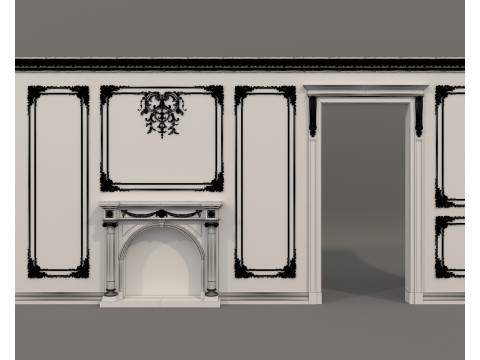 Wall Molding in Classic French style 46 Modelo 3D