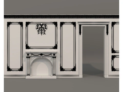 Wall Molding in Classic French style 46 3D Model