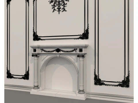 Wall Molding in Classic French style 46 3D Model