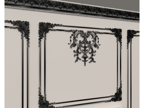 Wall Molding in Classic French style 46 Modelo 3D