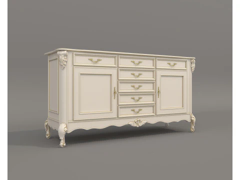 ヨーロピアンクラシックスタイルキャビネットコレクション3 3Dモデル