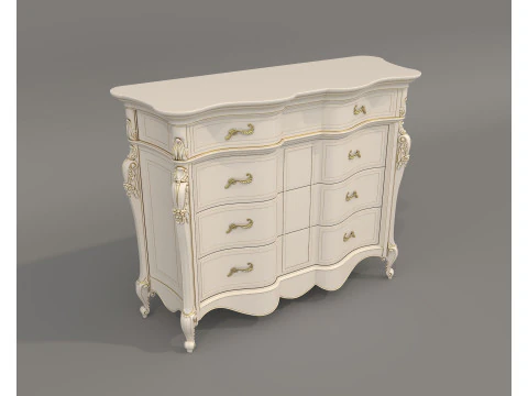 ヨーロピアンクラシックスタイルキャビネットコレクション3 3Dモデル