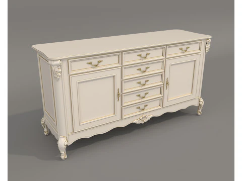 ヨーロピアンクラシックスタイルキャビネットコレクション3 3Dモデル