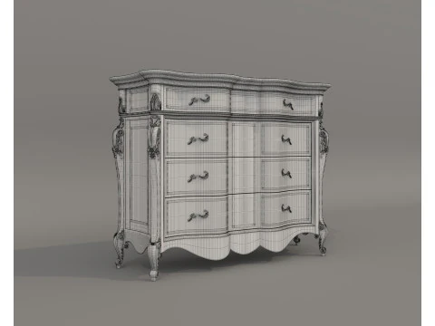 ヨーロピアンクラシックスタイルキャビネットコレクション3 3Dモデル