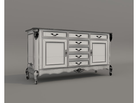 European Classic style Cabinet Collection 3 Modelo 3D