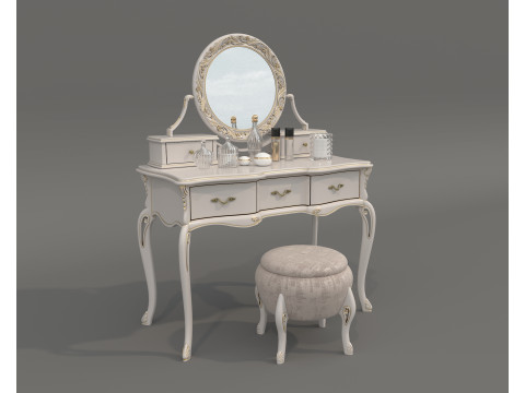 Classic European style Dressing Table 23 3D Model