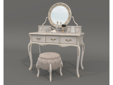 Classic European style Dressing Table 23 Modello 3D