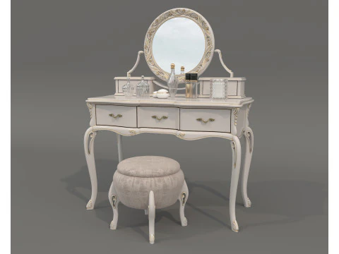 Classic European style Dressing Table 23 3D Model