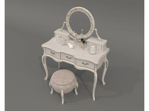 Classic European style Dressing Table 23 3D Model