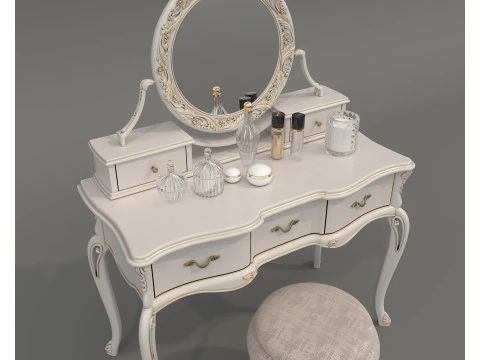 Classic European style Dressing Table 23 3D Model