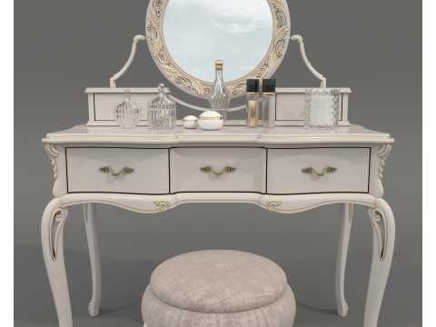 Classic European style Dressing Table 23 Modello 3D