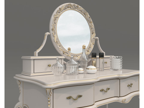 Classic European style Dressing Table 23 Modello 3D