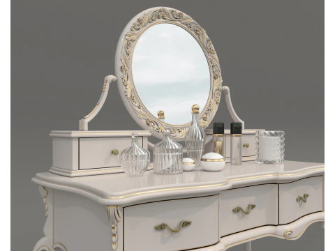 Classic European style Dressing Table 23 3D Model