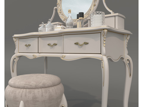 Classic European style Dressing Table 23 Modello 3D