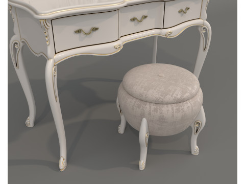 Classic European style Dressing Table 23 Modello 3D