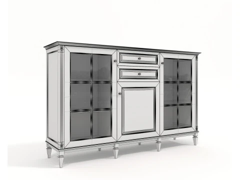 Cole&ccedil;&atilde;o de gabinetes de estilo cl&aacute;ssico europeu 4 Modelo 3D