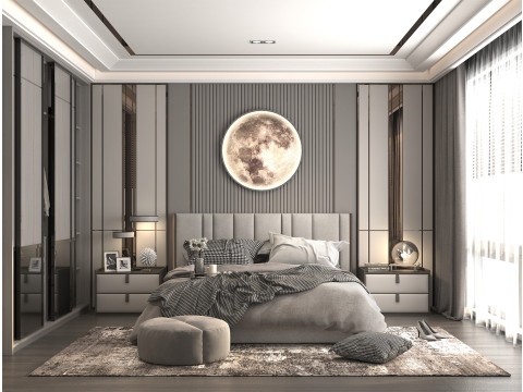 Modern Bedroom Scene 37 Modelo 3D