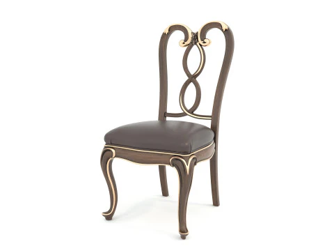 Classic European style Dining Table and Chairs 49 3D Model