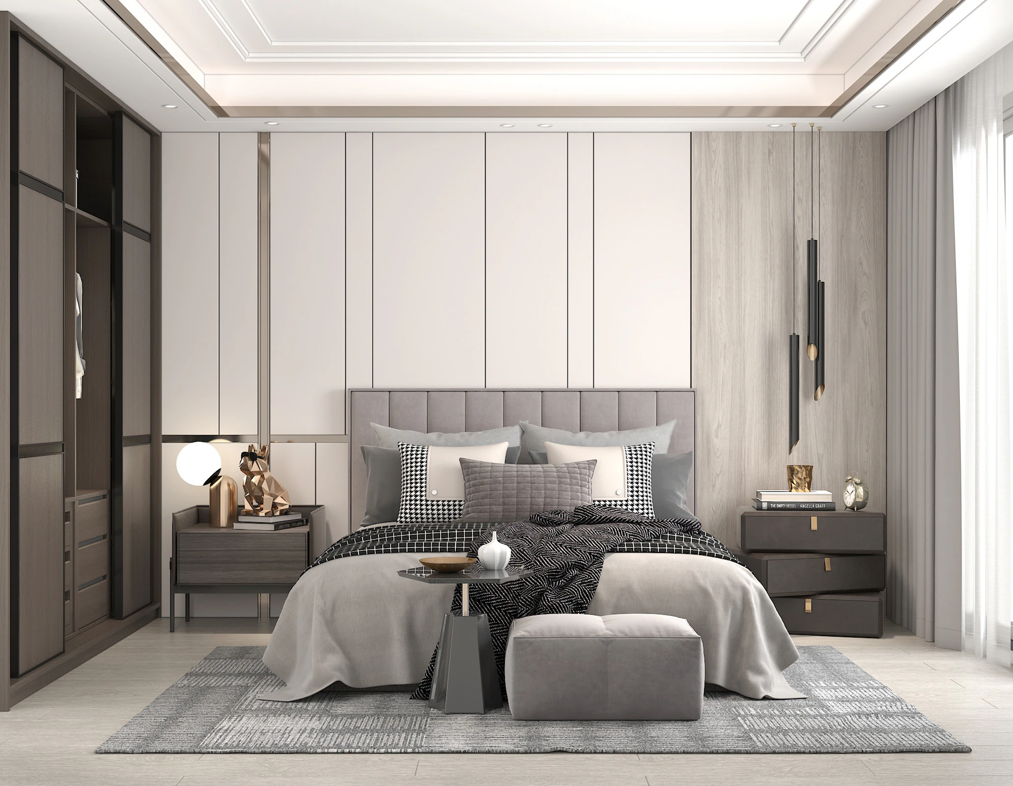 Modern Bedroom Scene 38 3D Model .c4d .max .obj .3ds .fbx .stl .blend 