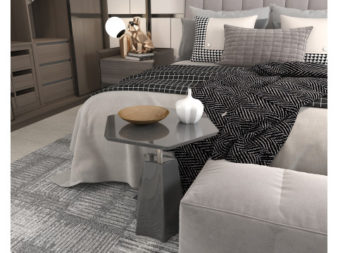 Modern Bedroom Scene 38 Model 3D