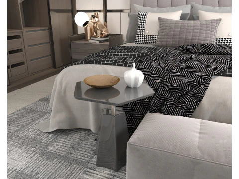 Modern Bedroom Scene 38 3D Model