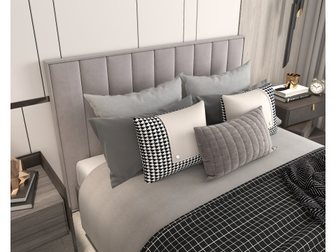Modern Bedroom Scene 38 Model 3D