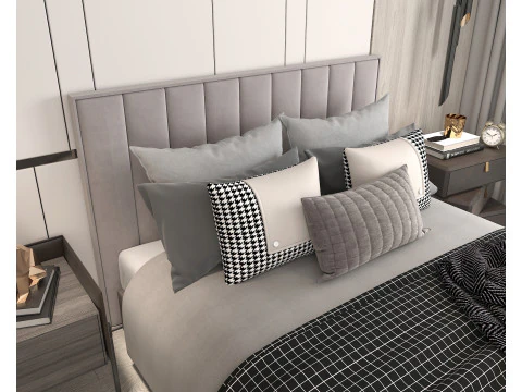 Modern Bedroom Scene 38 3D Model