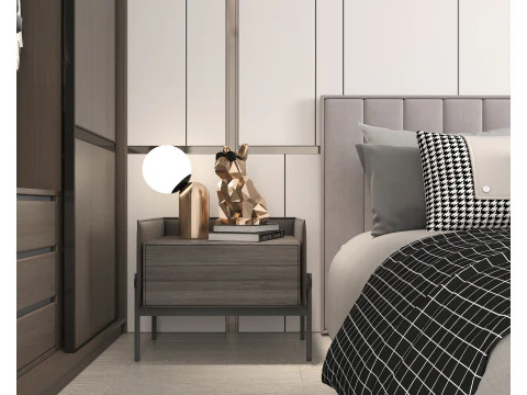 Modern Bedroom Scene 38 3D Model