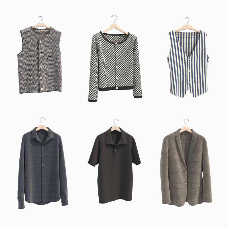 Clothing on Hanger 11 3D 模型 .c4d .max .obj .3ds .fbx .stl .blend 