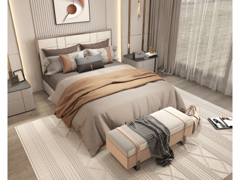 Modern Bedroom Scene 39 Model 3D
