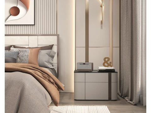 Modern Bedroom Scene 39 3D Model