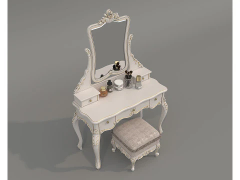 Classic European style Dressing Table 24 3D Model