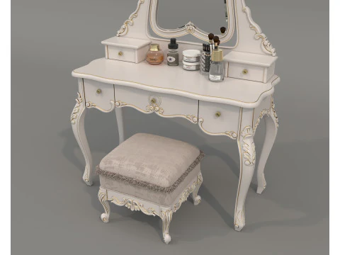 Classic European style Dressing Table 24 3D Model