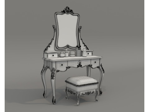Classic European style Dressing Table 24 3D Модель