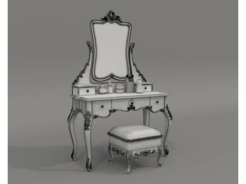 Classic European style Dressing Table 24 3D Model