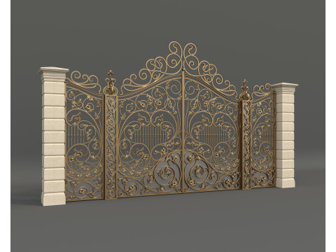 Classic European style Mansion Gate 7 3Dモデル