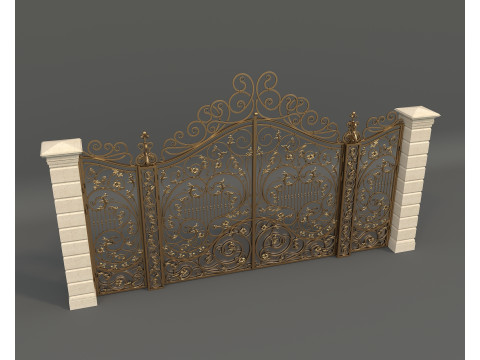 Classic European style Mansion Gate 7 Modèle 3D