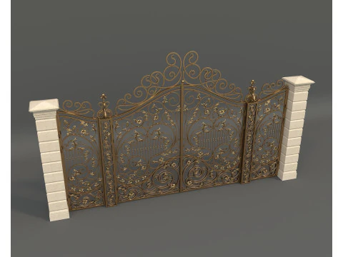 Classic European style Mansion Gate 7 3D Model