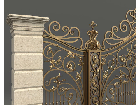 Classic European style Mansion Gate 7 Modèle 3D