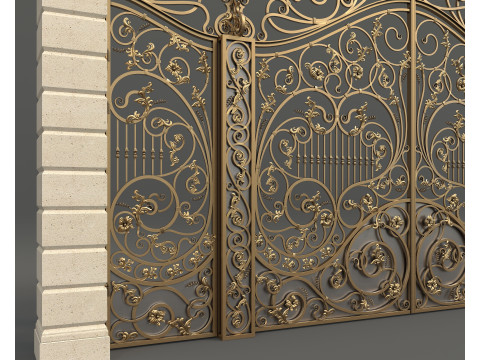 Classic European style Mansion Gate 7 Modèle 3D