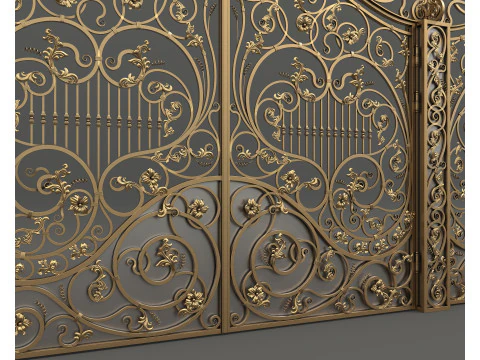 Classic European style Mansion Gate 7 3D Model