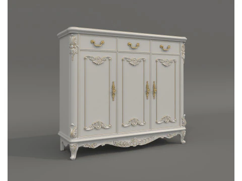 European Classic style Cabinet Collection 5 3D Model